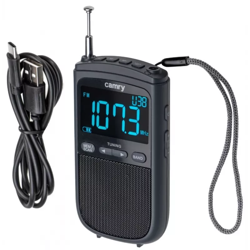 Camry | Tragbares Miniradio | CR 1905 | Weckfunktion | Schwarz