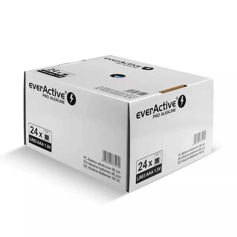 Alkali-Batterien everActive AAA LR034BLPADIS – Packung mit 96 Stück