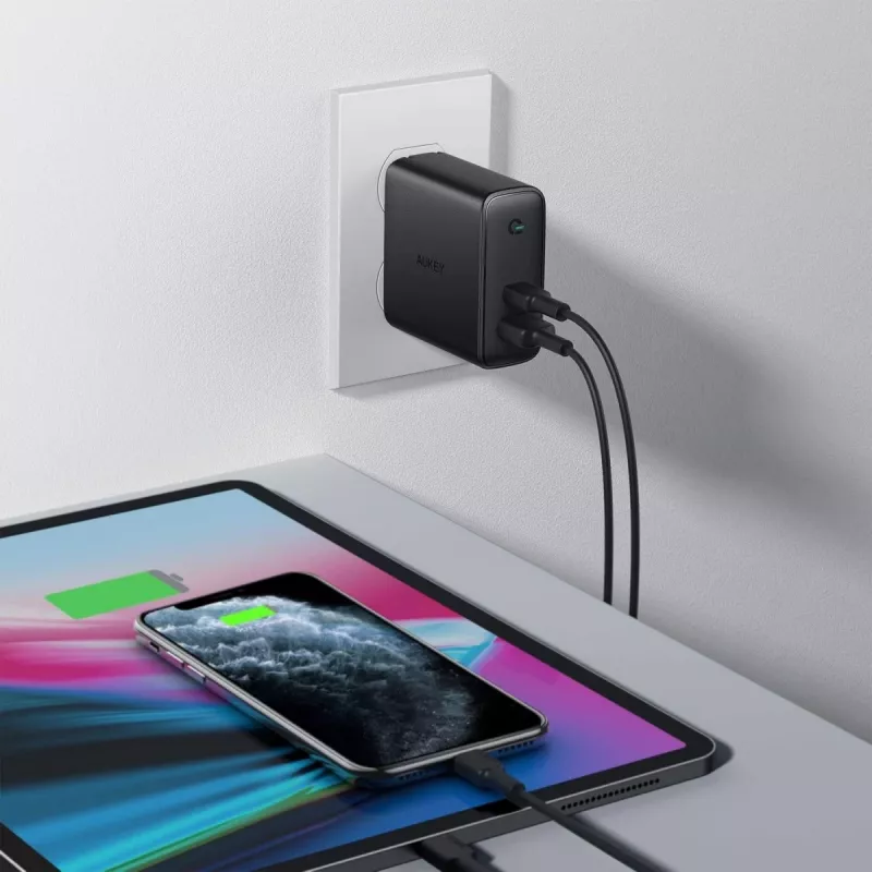 PA-D3 Wandladegerät 2xUSB Power Delivery (1xUSB+1xUSB C) 5,4A 60W Dynamic Detect