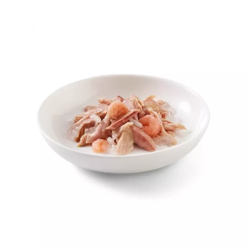SCHESIR in Gelee Thunfisch mit Garnelen - Nassfutter für Katzen - 85 g