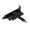 Akasa Low Profile PCI Bracket Adapter USB 3.1 Typ C - schwarz - Adapter - Digital/Daten