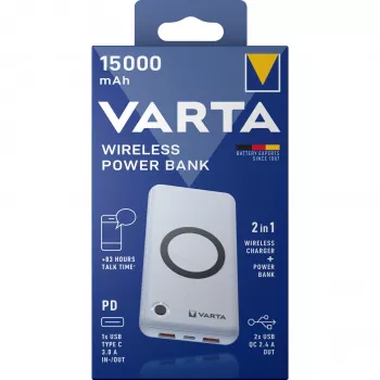 Tragbare Powerbank Varta Wireless Power Bank 15000 mAh