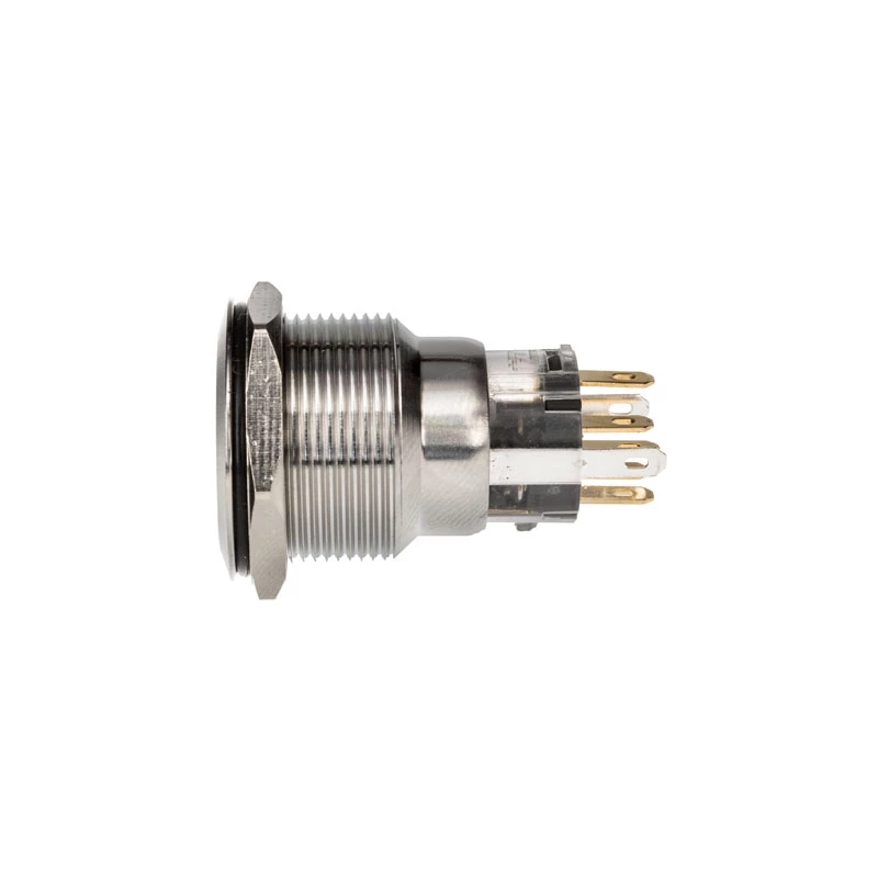 Drucktaster DimasTech Vandalismustaster 22mm Silverline Dot RGB PD215, 22 mm