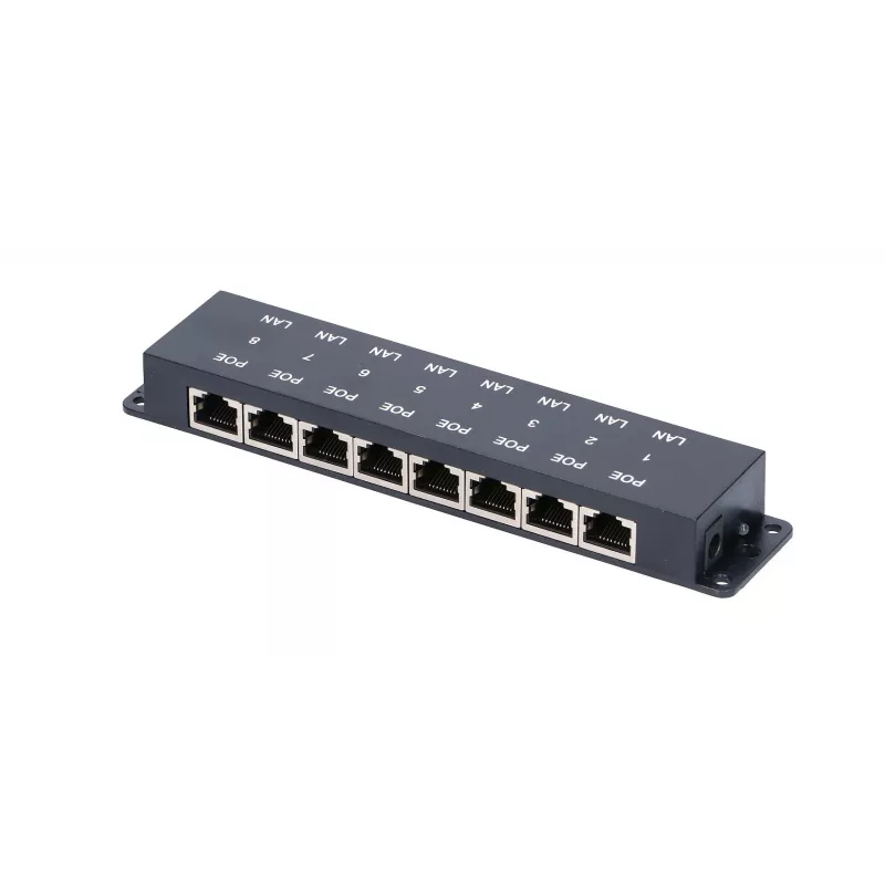 Extralink 8-Port PoE-Injektor, 8x 100 Mb/s RJ45