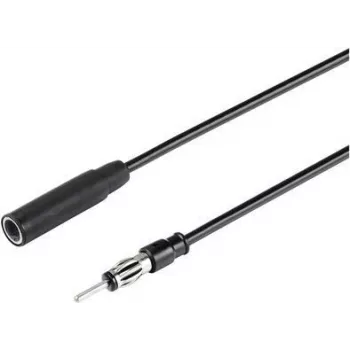 Renkforce 1 m Fahrzeug-Antennenverlängerungskabel Klinke 3,5 mm Stecker Schwarz RF-5087926 (RF-5087926)