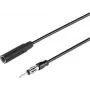 Renkforce 1 m Fahrzeug-Antennenverlängerungskabel Klinke 3,5 mm Stecker Schwarz RF-5087926 (RF-5087926)
