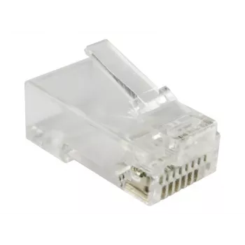 RJ-45-Steckverbinder Alantec WT118, RJ45-Stecker gerade, Cat5e, U/UTP (UTP), transluzent weiß, Packung mit 100 Stück