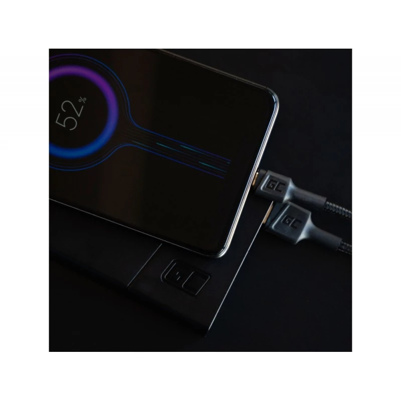 USB 2.0-Kabel Grün Cell KABGC20 — USB A auf Micro-USB B, 1,2 m, Schwarz