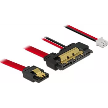 SATA-Kabel DeLOCK 85240 0,2 m SATA 7-Pin SATA 22-Pin Schwarz