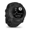 Smartwatch GARMIN Instinct — 45 mm, 3.05 cm (1.2 Zoll) AMOLED 390×390 Touchscreen, 4 GB, GPS, Silikonarmband Schwarz, 53 g