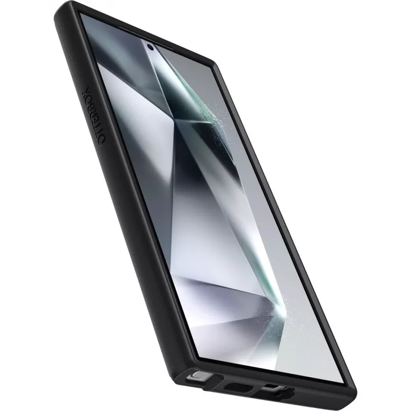 OtterBox Symmetry Hülle für Samsung Galaxy S24 Ultra — schwarz, schlankes Design