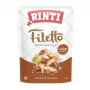 Nassfutter für Hunde RINTI Filetto Hühnerfilet mit Lamm 100 g Beutel, Alleinfuttermittel für ausgewachsene Hunde, 14 % Protein, 1 % Fett, 82 % Feuchtigkeit