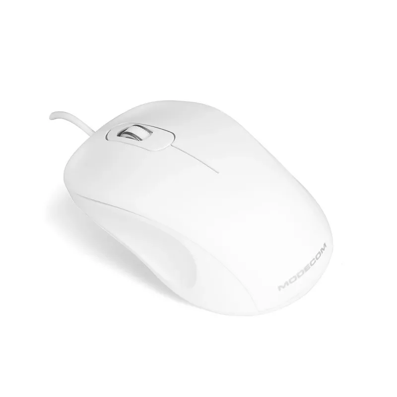 MODECOM M10 M-MC-0M10-200 Maus (optisch, 1000 DPI, Weiße Farbe) (M-MC-0M10-200)