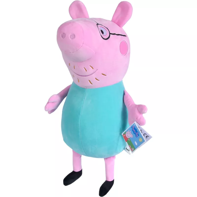 Weiche Plüschfigur SIMBA Peppa Pig Papa Pig, 37 cm, Plüschfigur zum Kuscheln und Spielen