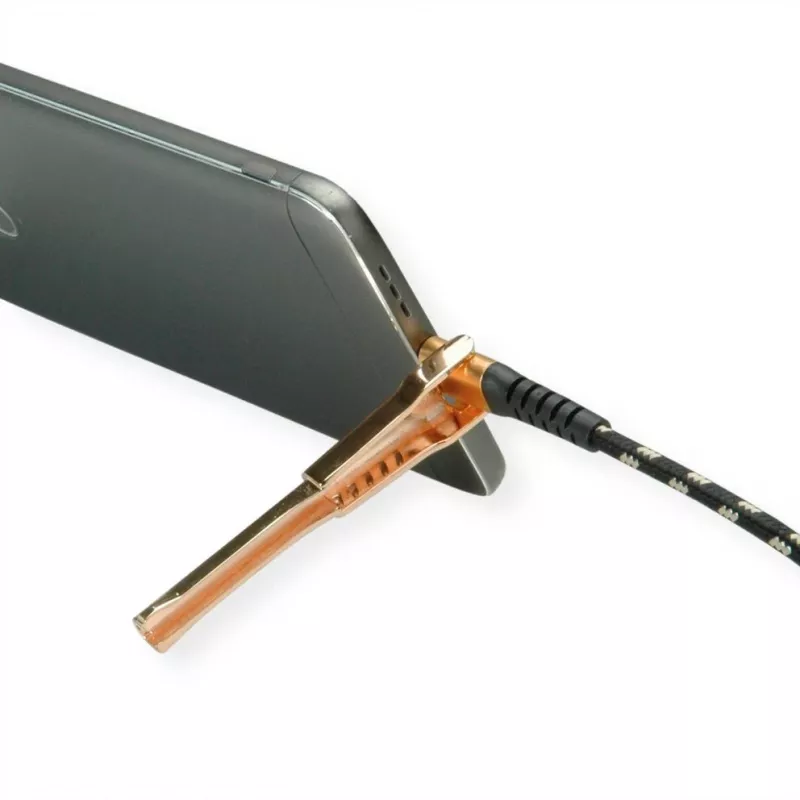 Lightning-Kabel ROLINE 11.02.8923 1m Schwarz Gold