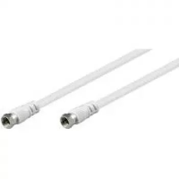 Wentronic Goobay SAT-Verbindungskabel, Weiß, 10 m - F-Stecker F-Stecker (27202)