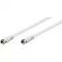 Wentronic Goobay SAT-Verbindungskabel, Weiß, 10 m - F-Stecker F-Stecker (27202)