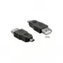 USB-Adapter DeLOCK 65399 mini USB A auf USB A Schwarz