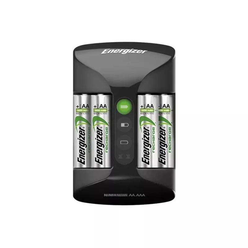 Batterieladegerät Energizer Pro Charger AC 4‑fach für AA/AAA NiMH, 100–240 V, 2000 mAh enthalten