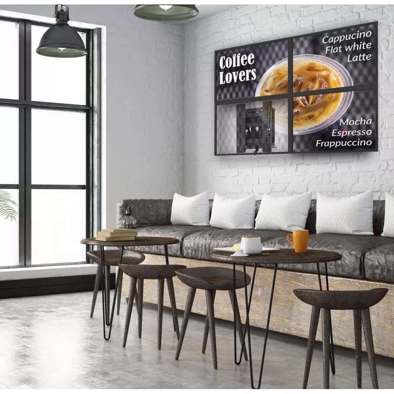 EDBAK Wandhalterung | VWPOP40 Video Wall Pop-Out Halterung mit Schnellverschluss | 19-43 Zoll | Maximale Tragfähigkeit 25 kg | Schwarz