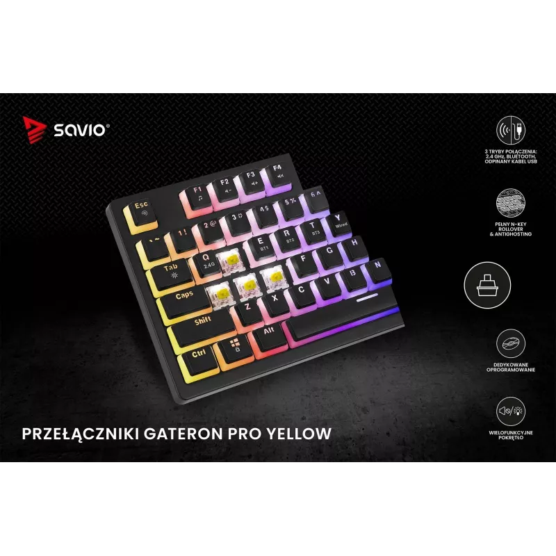 Savio SAVGK-PHENIX YELLOW PUDDING Gelb USB