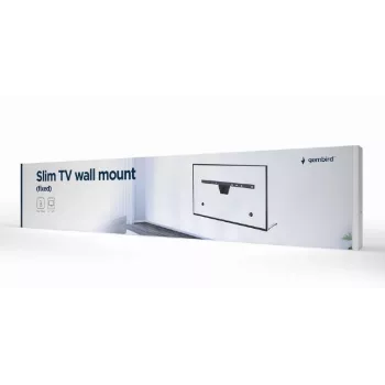 Gembird WM-S80F-01 flache feste TV-Wandhalterung 37–80" (2,03 m), VESA bis 600x400, max. 50 kg, schwarz
