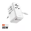 Fixed | Voyager 85W Reiseadapter für EU, UK und USA/AUS, mit 4xUSB-C und 1xUSB-Ausgang | Adapter