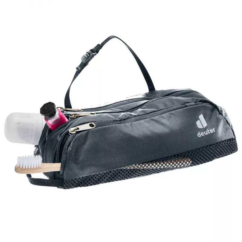 Kulturbeutel DEUTER Wash Bag Tour II — kompakter Reise-Waschbeutel, schwarz