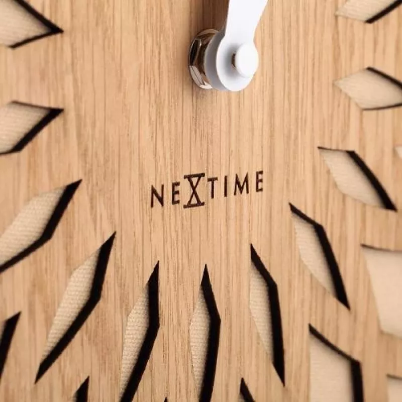 NeXtime Uhr 3149be Sun Large, Ø50 cm, Wand, Beige