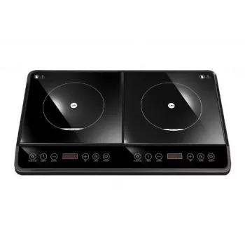 Induktionskochfeld LIN LI-35P2N, Einbau 2-Zonen, 2000 W + 1500 W, Touch-Bedienung, Keramikglas