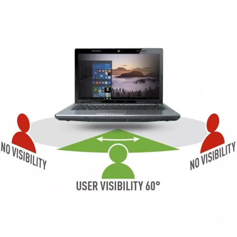 Mobilis 016403 Display-Privacy-Filter 35,6 cm (14 inch) Laptop, rahmenloser Display-Privacy-Filter
