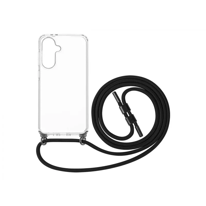 Handyhülle FIXED für Samsung Galaxy A36 5G — Fixed Pure Neck Case TPU, Schwarz, mit Trageschlaufe kompatibel