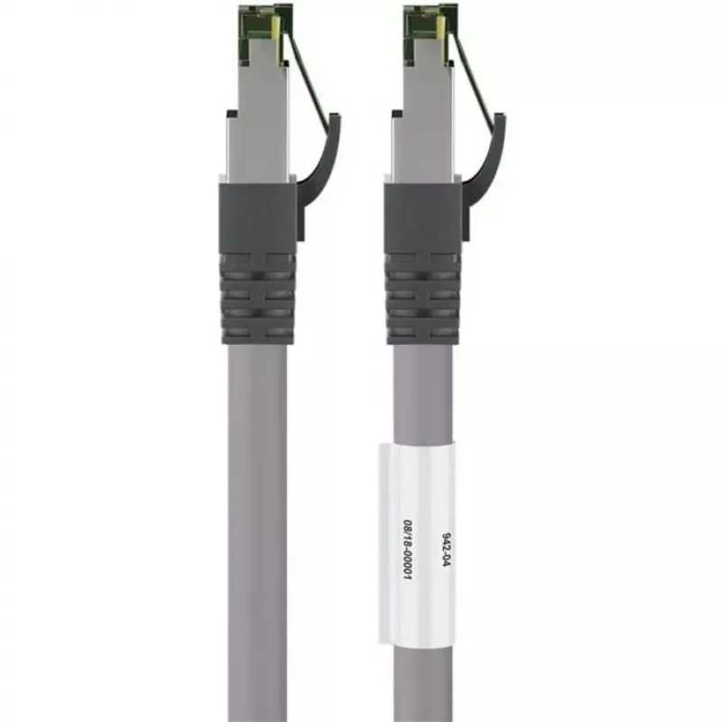 Goobay CAT 8.1 Patchkabel, S/FTP (PiMF), Grau, 0,5 m - LSZH halogenfrei, Kupfer AWG 24 (55135)