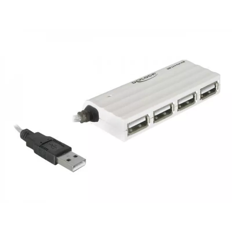 USB-Hub DeLOCK 87445 4-Port extern 480 Mbit/s Weiß