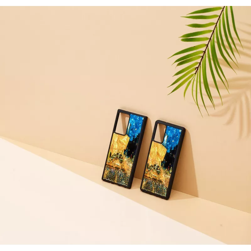 Schutzhülle iKins für Samsung Galaxy Note 20, schwarz „Cafe Terrace“