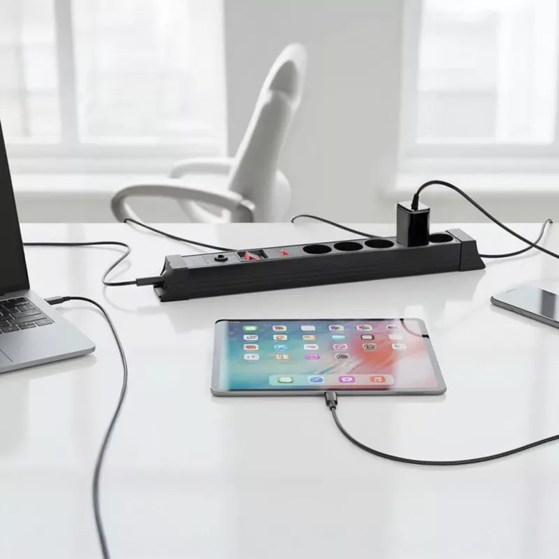 Überspannungsschutz Hawk HWPS503BK 3m Steckdosenleiste mit 3 m Kabel