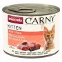 Nassfutter für Katzen animonda Carny Kitten Rind mit Truthahn 200 g – Alleinfuttermittel für Kitten, 80 % Feuchtigkeit, 10,5 % Protein