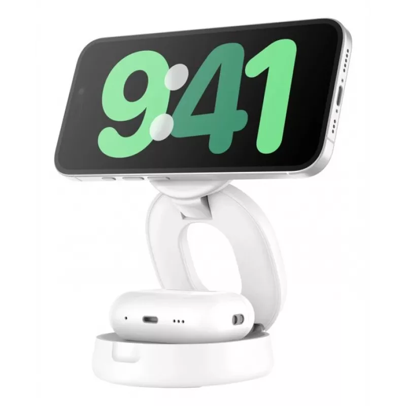 Ladestation Belkin BOOSTCHARGE WIZ035kqWH 2-in-1 Qi2 15W für Telefone und Zubehör