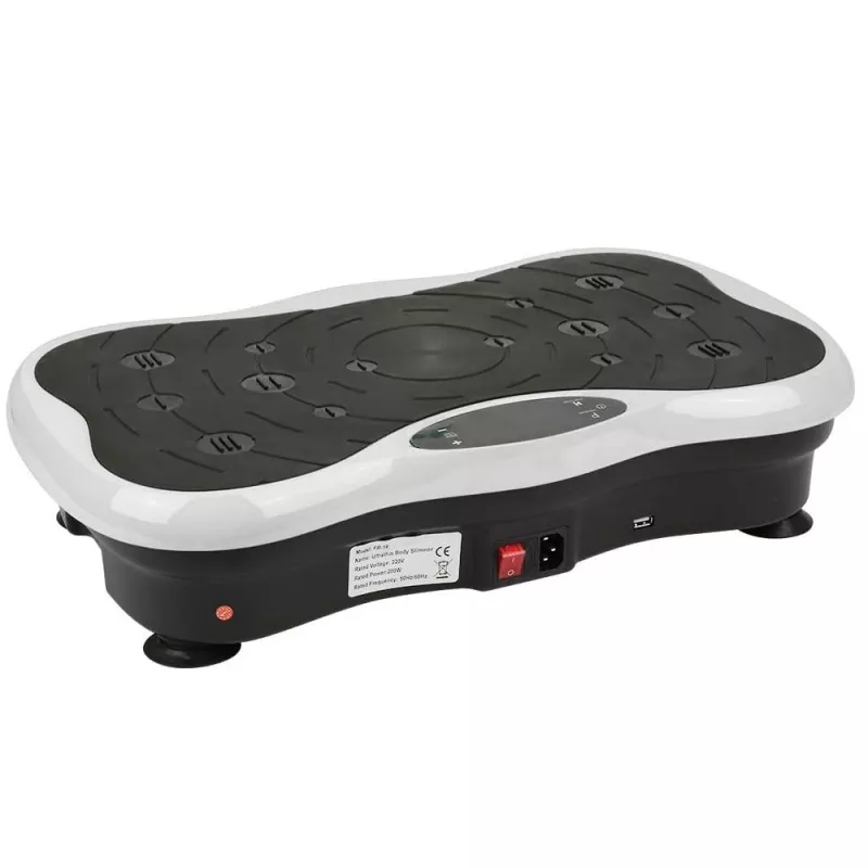 Extralink Vibrationsplattform für Training Fitness Moonwalk Spinmove Weiß