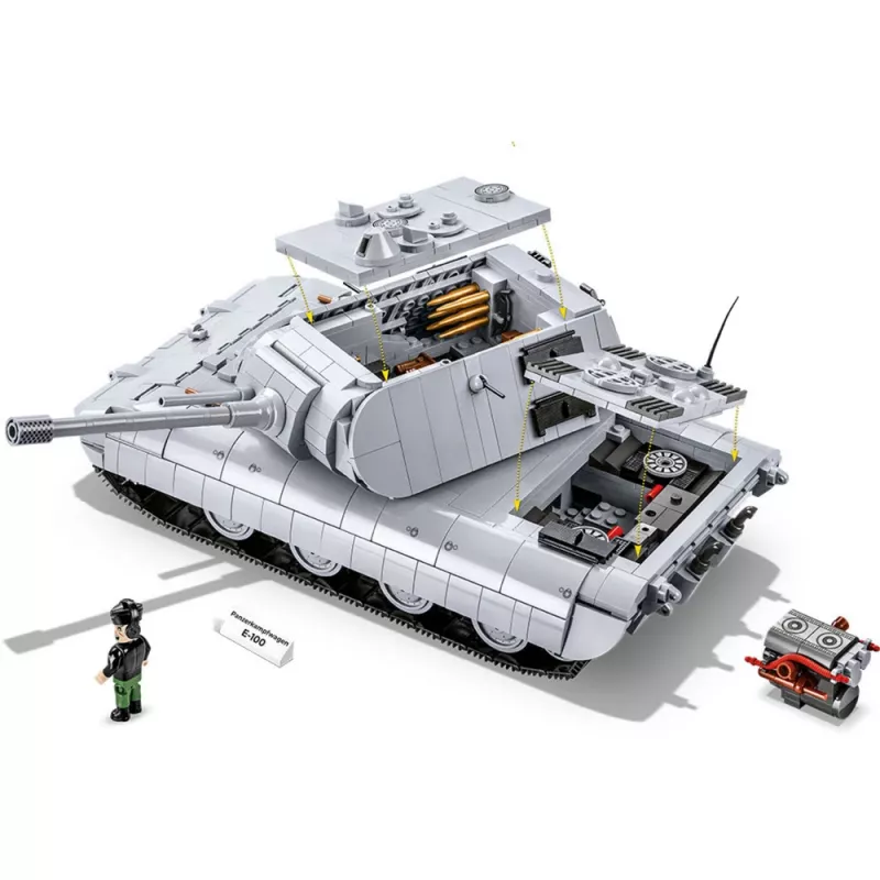 Bausatz COBI Panzerkampfwagen E-100 Zweiter Weltkrieg 1511 Teile