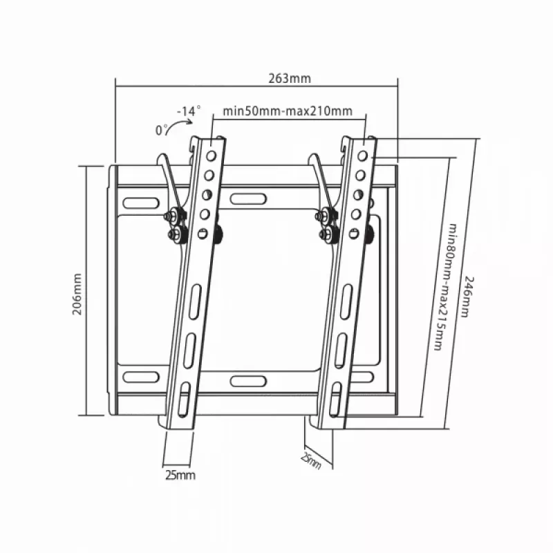 Sbox PLB-3422T Neigbarer Flachbildschirm-LED-TV-Halter 23-43 35kg