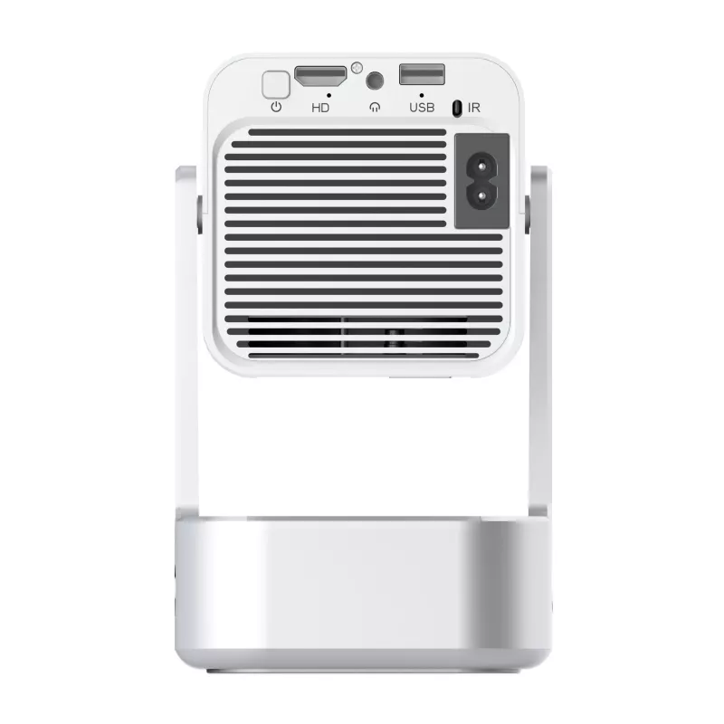 EXTRALINK SMART Projektor CINEMA&KARAOKE IMS360 1920X1080P ANDROID 13 Projektor für Filme, Spiele und Musik MIT 2 MIKROFONEN Weiß 300 Lumen LCD