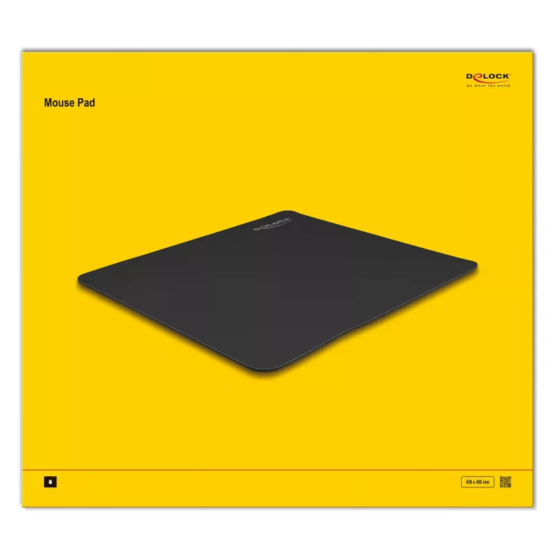 Mauspad DeLOCK 12152 schwarz 400x450 mm Gummi rutschfeste Unterseite