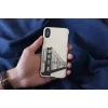 Handyhülle man and wood für iPhone X/XS, Handbrücken-Design, schwarz