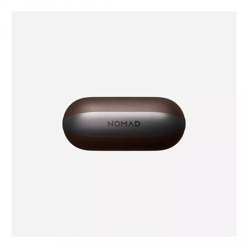 Leder-AirPods-Hülle Nomad V3 Rustic Brown — schützende Lederabdeckung für das AirPods-Ladecase