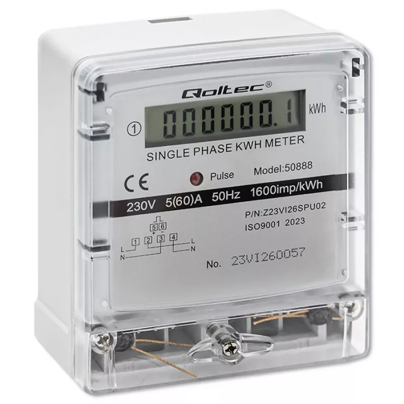Einphasiger elektronischer Energieverbrauchszähler 230V LDC