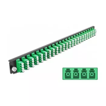Spleißbox-Frontplatte DeLOCK 19 Zoll 43370 24 Port LC Quad grün