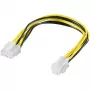 Wentronic Goobay Internes PC-Netzkabel - 8-poliger Stecker > 4-polige P4-Buchse (51358)