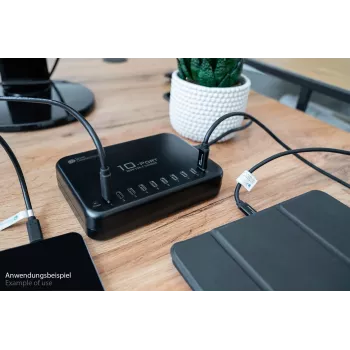 Alcasa PCA-D007S Ladegerät für mobile Geräte Tablet Schwarz AC Schnellladen Innenbereich