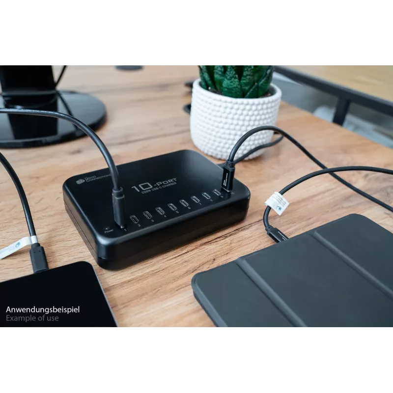 Alcasa PCA-D007S Ladegerät für mobile Geräte Tablet Schwarz AC Schnellladen Innenbereich